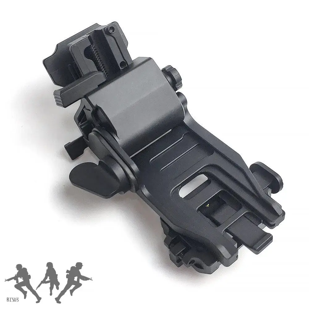 2024 nuevo soporte táctico NVG montaje de casco de perfil bajo traje abatible para montaje de cola de milano ajustable visión nocturna PVS14 PVS31 PVS18 - imagen 2