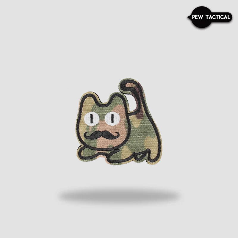PEW TACTICAL barbudo Cat Pirate Cat, bloque de Color al azar, insignia mágica bordada de tela 500D, brazalete - imagen 4