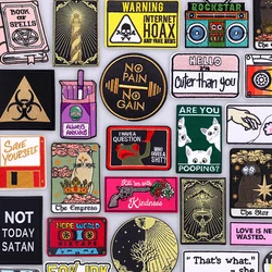 Parche de moral táctico bordado con plancha en cita motivacional para mochila engranaje estilo Metal costura militar diseño bordado