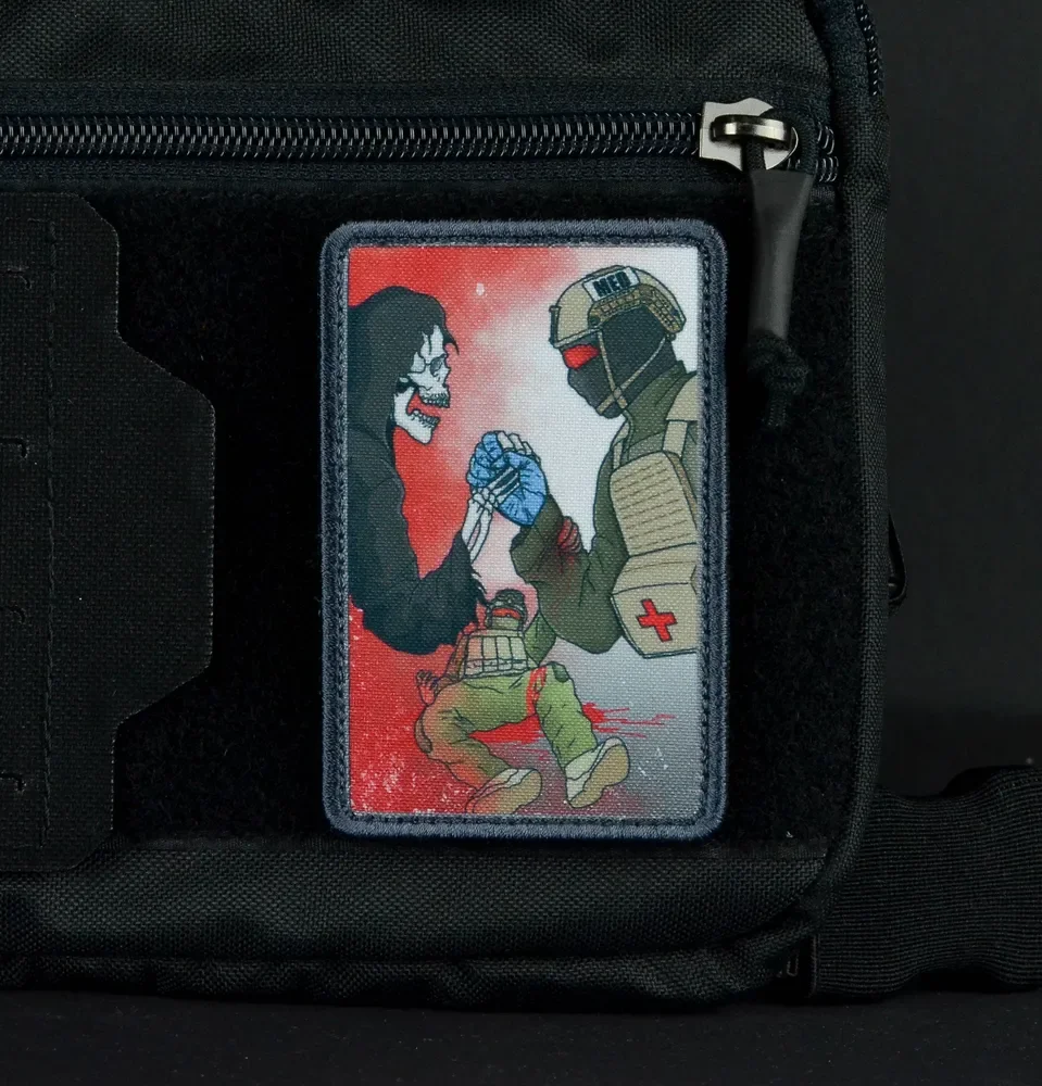 Parches de insignia de moral, brazalete táctico militar impreso, lucha contra el campo de batalla, pegatina de cuidado médico - imagen 3