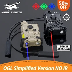 Táctica OGL rojo verde azul láser versión simplificada Indicador de nailon con la luz blanca estroboscópica Airsoft lámpara de caza explorador