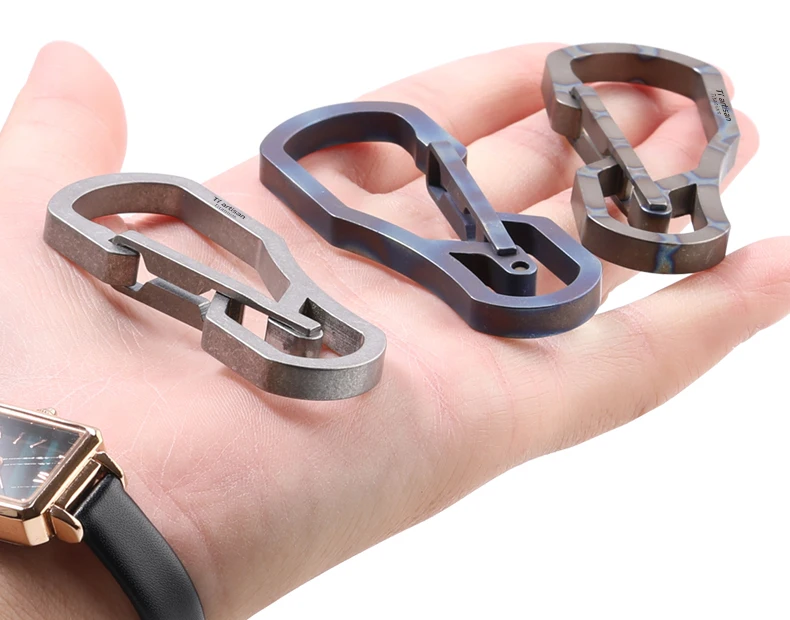 Artesano de titanio para exteriores, Cinturón de sujeción de Metal, herramienta Edc multiusos portátil para montañismo - imagen 2