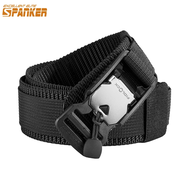 EXCELENTE ELITE SPANKER cinturón táctico para hombre cinturones con hebilla magnética de liberación rápida correas de nailon cinturones de lona ajustables