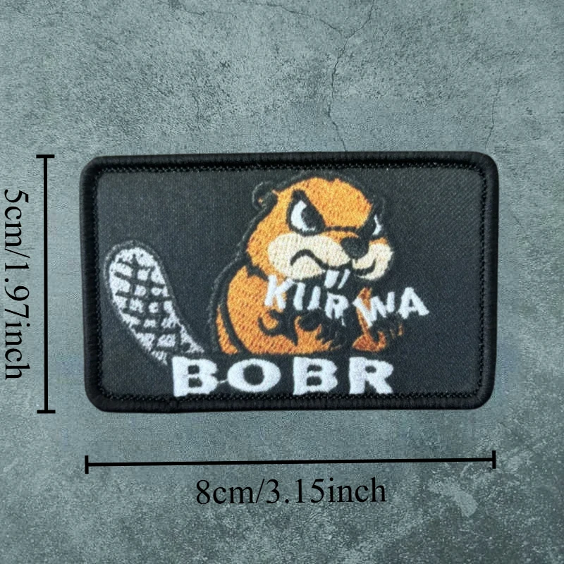 Parche con estampado de dibujos animados de Anime divertido, insignia de moral táctica con gancho y bucle, pegatinas decorativas para mochila, brazaletes, parches para ropa - imagen 3