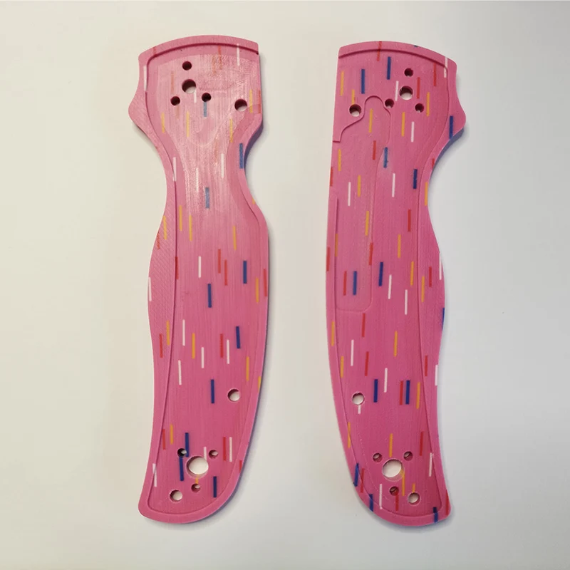 Cuchillo con patrón de rosquilla Rosa G10, Escala de mango de agarre para cuchillos Spyderco C229 genuinos, piezas de accesorios para hacer bricolaje, nuevo, 2024, 1 par - imagen 4