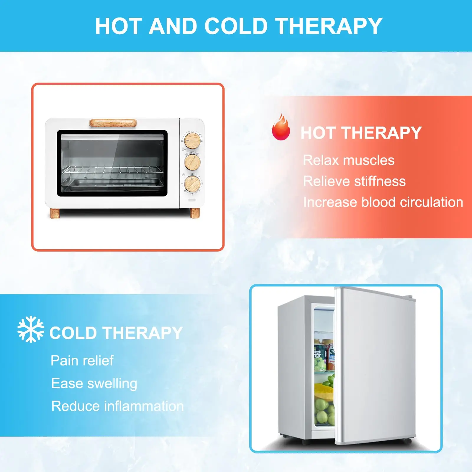 Bolsa de hielo para aliviar el dolor de espalda superior del cuello y hombros, terapia de envoltura de hielo de gel para el cuello para manguito rotador, lesión, hinchazón muscular - imagen 5