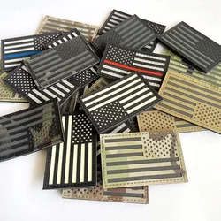 Parche táctico infrarrojo bandera USA reflectante con velcro