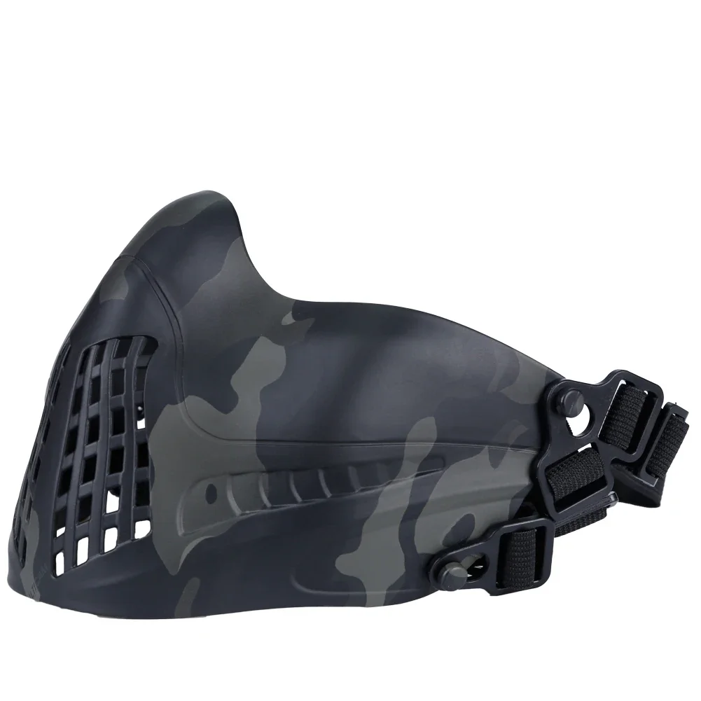 Máscara táctica ajustable, protección de media cara, máscara utilitaria transpirable, máscaras de entrenamiento de combate para actividades al aire libre - imagen 4