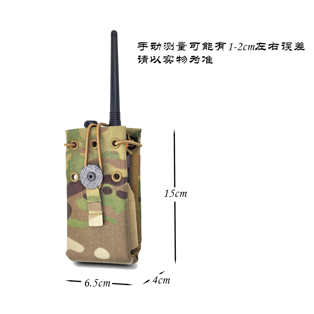 Chaleco táctico para exteriores, bolsa de Radio Molle, bolsa para Walkie Talkie, salida lateral de bolsillo para Baofeng UV-5R UV-82 UV-9R - imagen 3