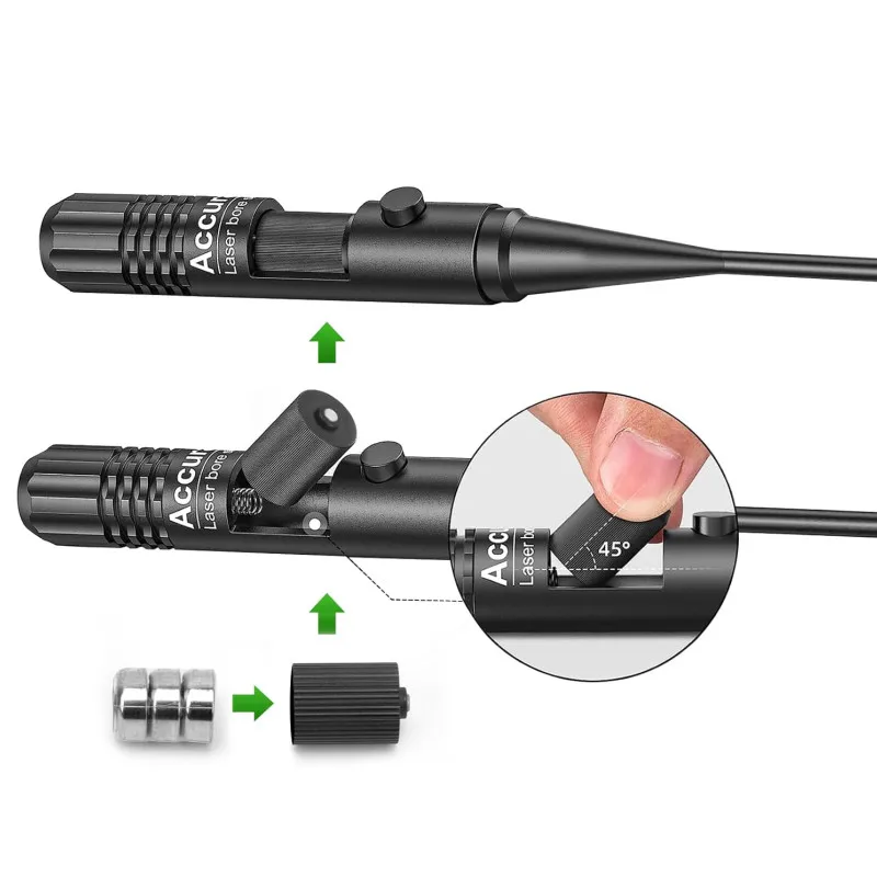 Boresighter láser rojo de calibre.177.22 a.78 12GA Colimador láser Visión de orificio - imagen 2