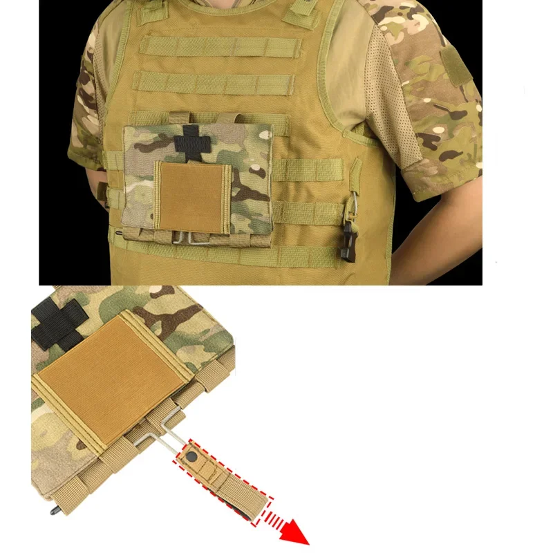 Bolsa MOLLE táctica EDC, bolsa organizadora médica de liberación rápida, bolsa pequeña, equipo de accesorios de caza al aire libre - imagen 3