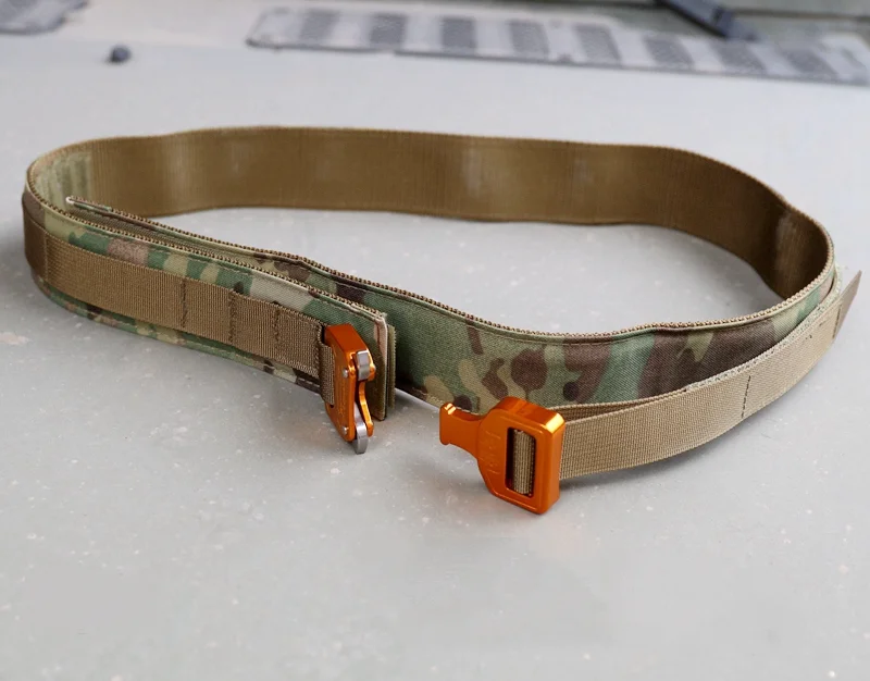 Cinturón táctico de camuflaje Mc de estilo múltiple, tela de nailon Multicam forjado de aleación de aluminio 7075 - imagen 4