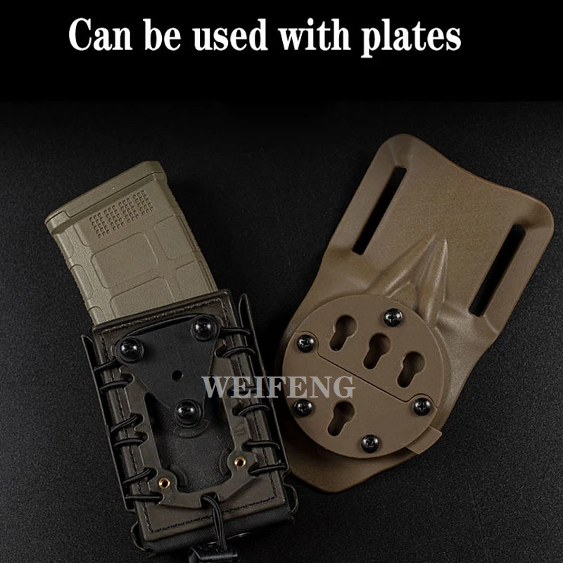 Funda de pistola táctica, plataforma de cinturón de servicio Molle, funda de pistola de separación rápida, adaptador de montaje, bolsa Mag - imagen 5