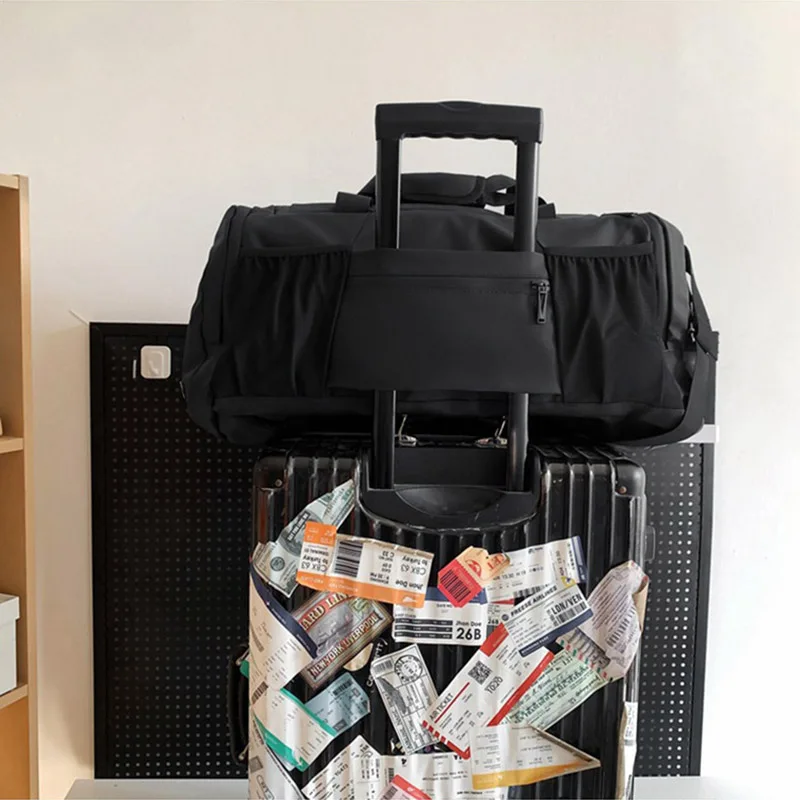 Bolso deportivo grande para hombre y mujer, bolsa de mano deportiva con bolsillo para zapatos húmedos y secos, bandolera de hombro para natación, Yoga, gimnasio, mochila de viaje - imagen 5