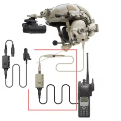 Auriculares tácticos U174 PTT V20 para radios Serie K Head/XTS