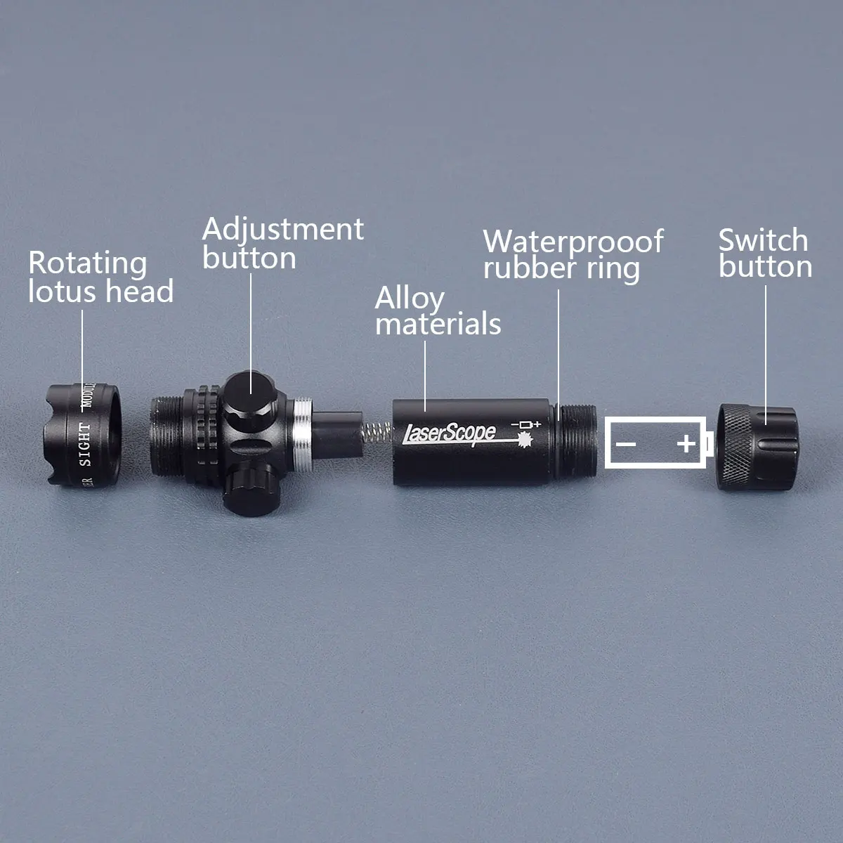 Mira láser verde táctica y puntero rojo compatible con Picatinny - imagen 4
