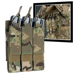 Triple Mag bolsa táctica MOLLE tapa abierta para cargadores Airsoft