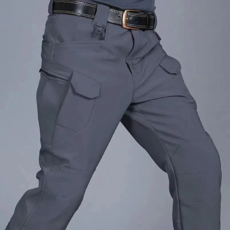 Pantalones tácticos de otoño para hombre, pantalones Cargo informales para trabajo, impermeables, multibolsillos, resistentes al desgaste, pantalones de camuflaje para adiestramiento al aire libre - imagen 5