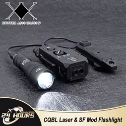 WADSN táctico CQBL rojo/verde/azul/IR láser y Mod Surefir con interruptor remoto Dual Fucntion para luz de caza Airsoft