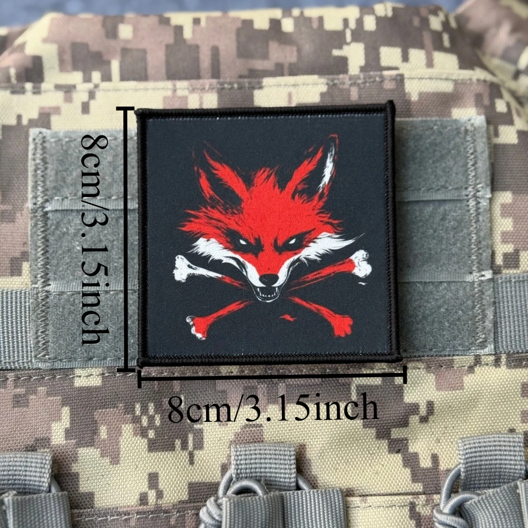 Chevron Fox Morale – parche táctico con velcro impreso - imagen 2