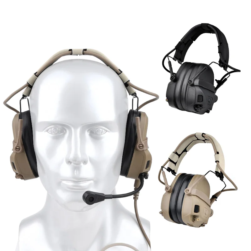 Auriculares tácticos AMP con micrófono U94 PTT, orejeras CS para caza, tiro, protección auditiva, Wadsn - imagen 2