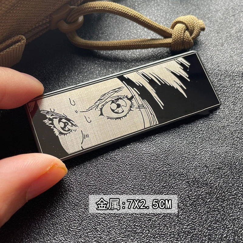Insignia táctica de ojos de Anime de dibujos animados, parches bidimensionales de Metal para chica hermosa, piruleta Spark Me, decoración para mochila DIY para chica bonita - imagen 3