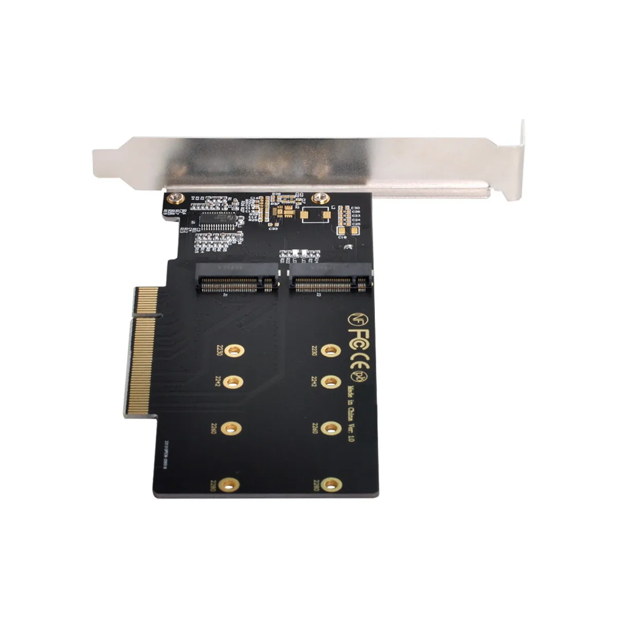 Chenyang-adaptador Dual 2X NVME M.2 AHCI a PCIE Express 3,0 Gen3 X8 X16, tarjeta Raid VROC Raid0 Hyper - imagen 3