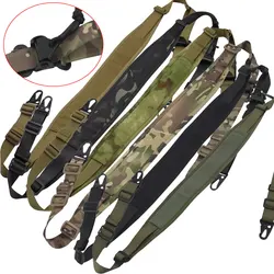 Eslinga táctica acolchada extraíble para rifle con fijación giratoria