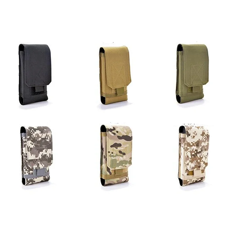 Paquete de soporte táctico para teléfono/magnete/talkie de 5,5 pulgadas, funda para cinturón deportivo Molle EDC, bolsa deportiva, bolsas de camuflaje para caza, bolsa Molle - imagen 5