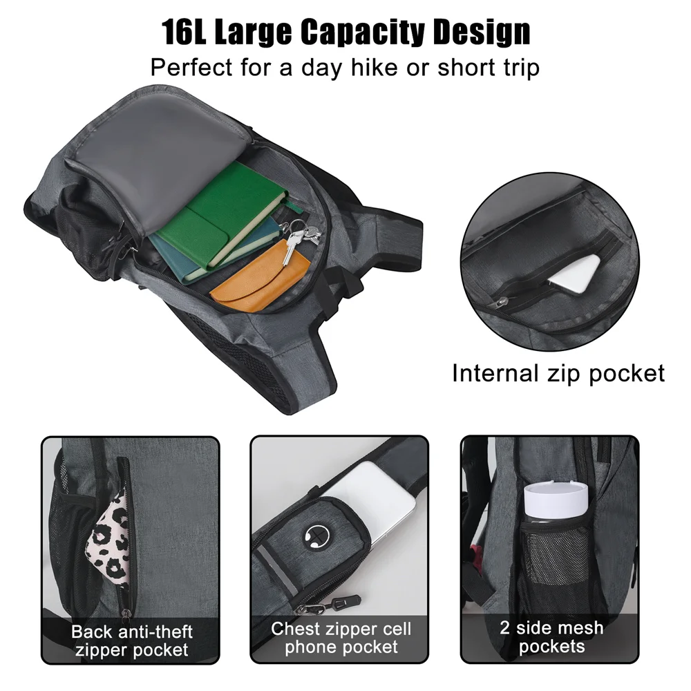 Mochila plegable Mochila de viaje impermeable Camping Senderismo Mochila Trekking Escalada Bolsa para senderismo al aire libre Escalada Camping - imagen 2