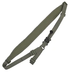 Eslinga táctica estilo Ferro de un solo punto con anillo de tracción fija rápida, correa para el hombro, Rifle de caza, cuerda Airsoft ajustable