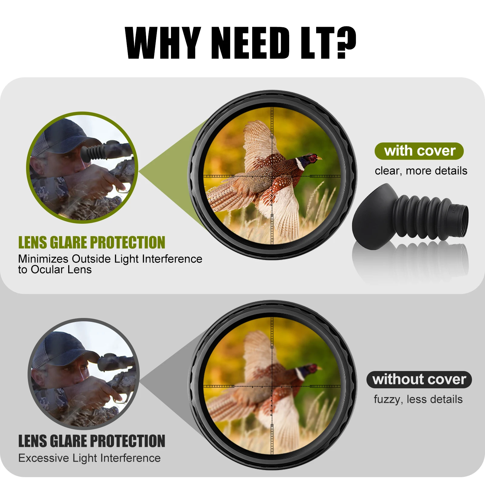 Discovery parasol de goma 38-48mm escalabilidad visor ocular cubierta de retroceso Protector de ojos para telescopio alcance trasero - imagen 5