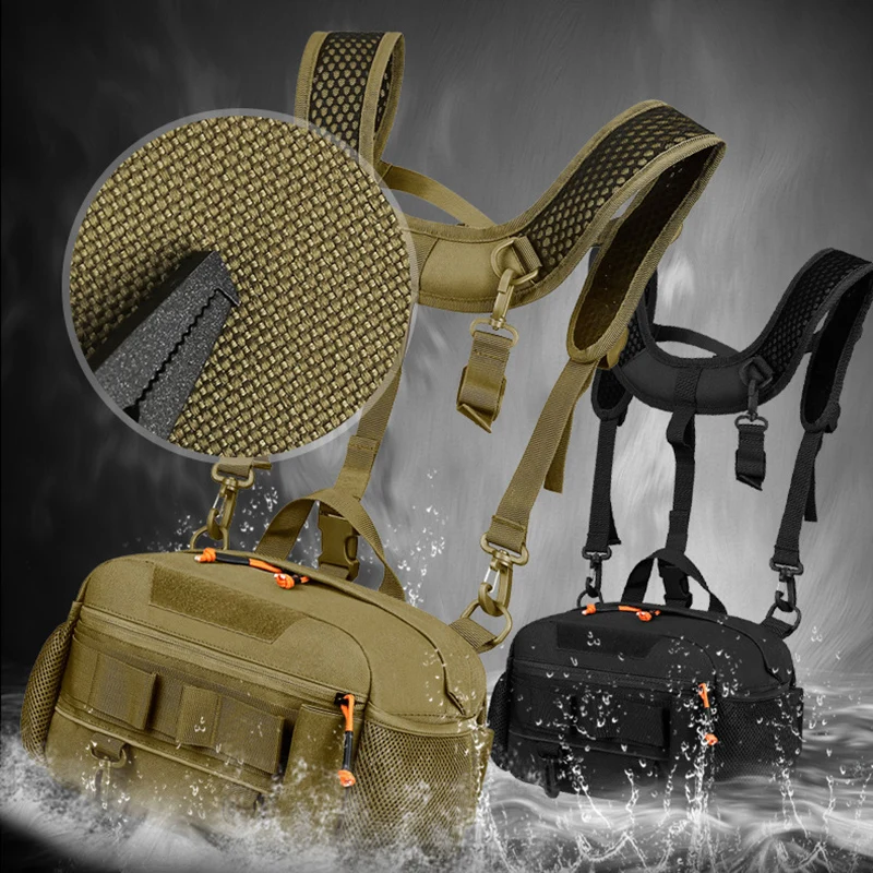 Chaleco táctico MOLLE con bolsillos desmontables para senderismo - imagen 5