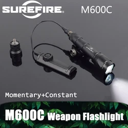 Linterna táctica Surefire M600 M600C Airsoft potente con botón de presión interruptor de doble función compatible con luz de armas de Rifle de riel de 20mm