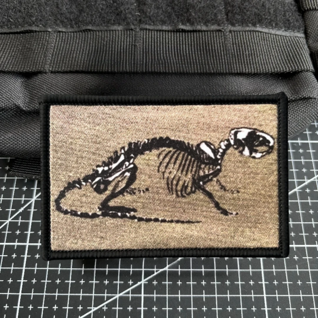 Parche de insignia de moral de esqueleto de tigre, parches de gancho y bucle impresos, brazalete táctico militar del ejército, pegatina para mochila - imagen 5