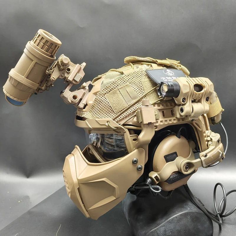 Juego táctico de Paintball l Airsoft, conjunto completo de casco rápido, casco de modelado para cosplay al aire libre, equipo de juego CS - imagen 5