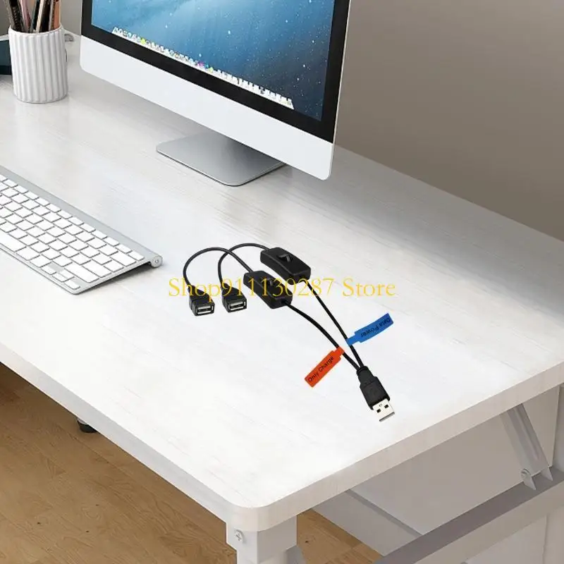 J1HC Cable extensión USB 2.0 USB 2.0 A Y Divisor con interruptores encendido/apagado macho a - imagen 4