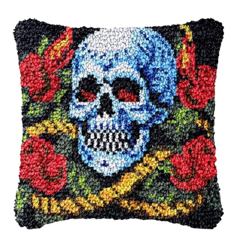 Kit de gancho de pestillo portátil, edición de viaje, almohada y alfombra, bordado artesanal con lona plegable - imagen 2