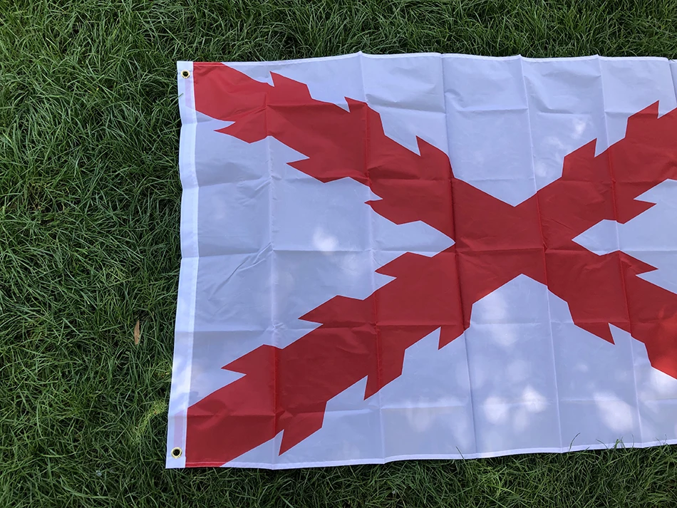 BANDERA SKY 90x150cm Bandera Cruz Española de Borgoña Colgante Poliéster Banner Impreso de Doble Cara - imagen 3