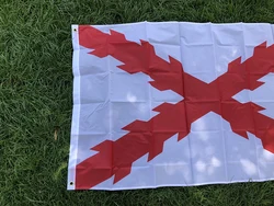 Bandera Cruz de Borgoña Sky – Poliéster doble cara para colgar