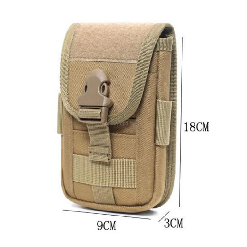 Bolsa de teléfono táctica EDC Molle para exteriores, bolsa de cintura de caza, cinturón, funda de teléfono, monedero de transporte para herramientas de teléfono inteligente, tarjeta - imagen 5