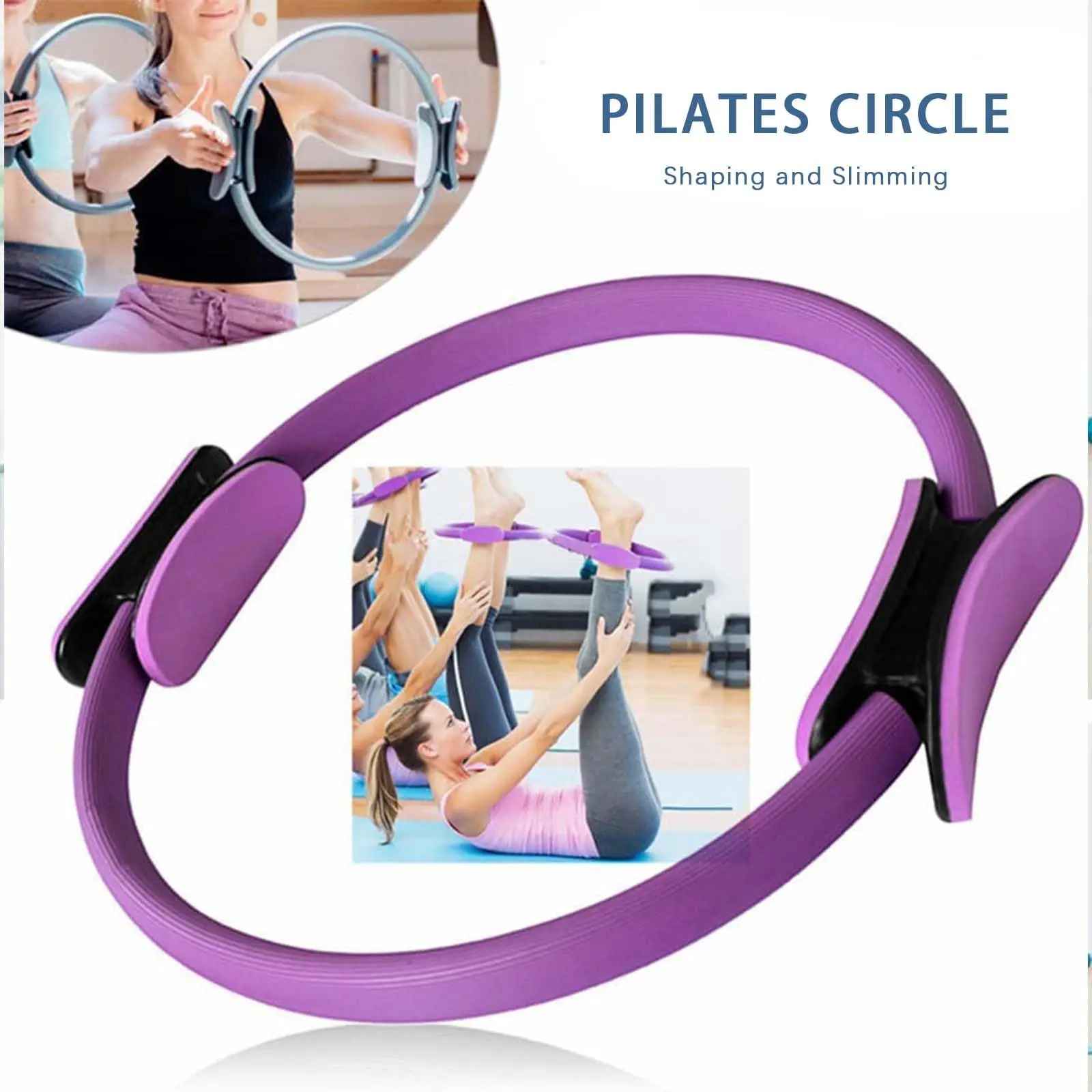 Better Me Pilates Kit esencial Accesorios de Pilates para mujeres con bandas para glúteos Pelota de yoga 25 cm Figura 8 Banda de resistencia - imagen 2