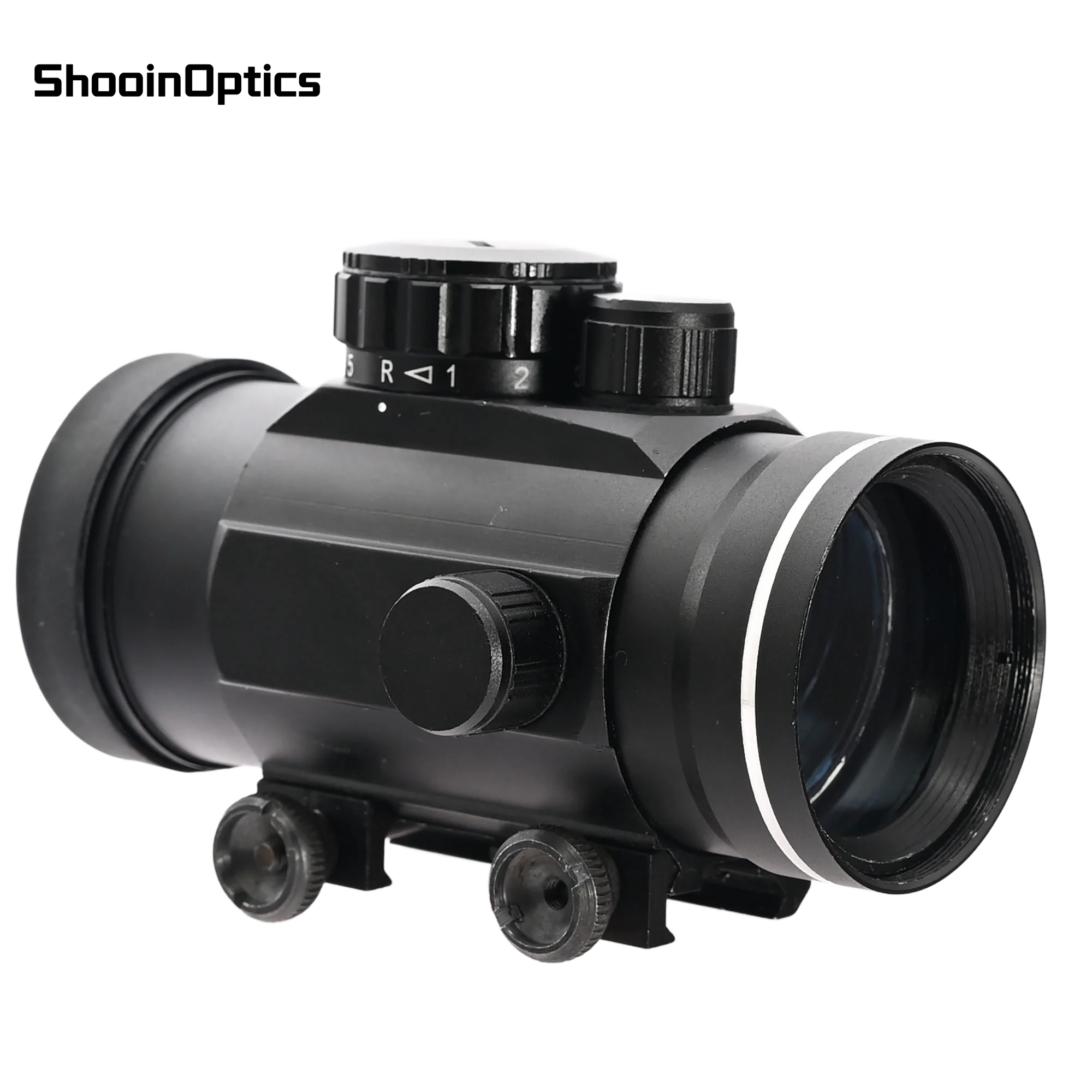 Shooin Optics 1x40 mira réflex de punto rojo y verde con brillo ajustable y 20 mm - imagen 4