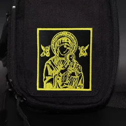 Parche táctico de la Virgen María, insignia de moral militar, gancho bordado y bucle, mochila, ropa, pegatina decorativa, brazalete