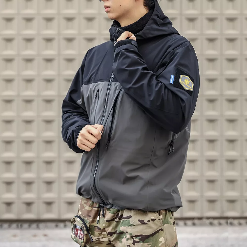 Emersongear Blue Labe función "Otter" chaqueta rígida ligera a prueba de viento abrigo cálido impermeable Camping senderismo caza - imagen 4