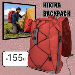 Mochila de senderismo impermeable, mochila ligera plegable con correa portátil, gran capacidad, para acampar al aire libre, viajes, equipo para correr