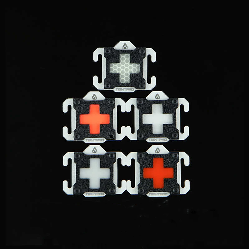 Clip Molle de Cruz brillante, mochila táctica reflectante, correas de engranajes luminosos, accesorios de bricolaje, hebilla táctica de resina ABS - imagen 2