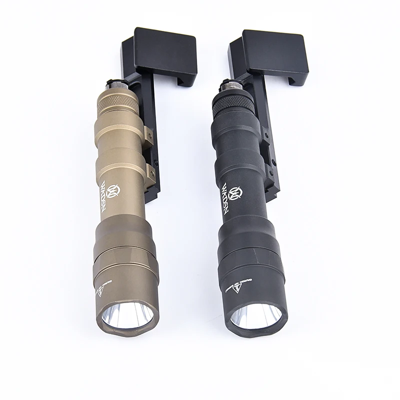 Linterna táctica Airsoft M600 M600DF, Luz LED de alta potencia de 1400 lúmenes con Base de compensación, accesorio de caza para riel de 20MM - imagen 3