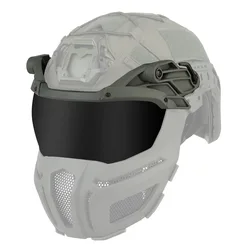 OPS Casco táctico ajustable con protección ocular y gafas abatibles