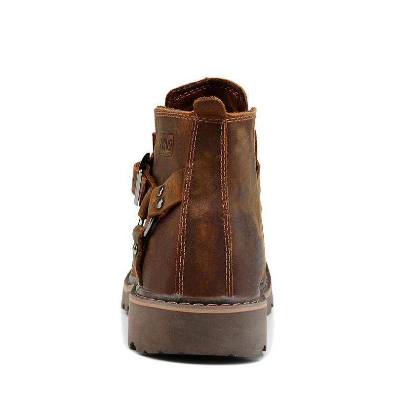 KOWM-zapatos de senderismo para hombre y mujer, calzado táctico impermeable de cuero, botas de caza, zapatillas de acampada en el desierto, zapatos casuales al tobillo - imagen 5